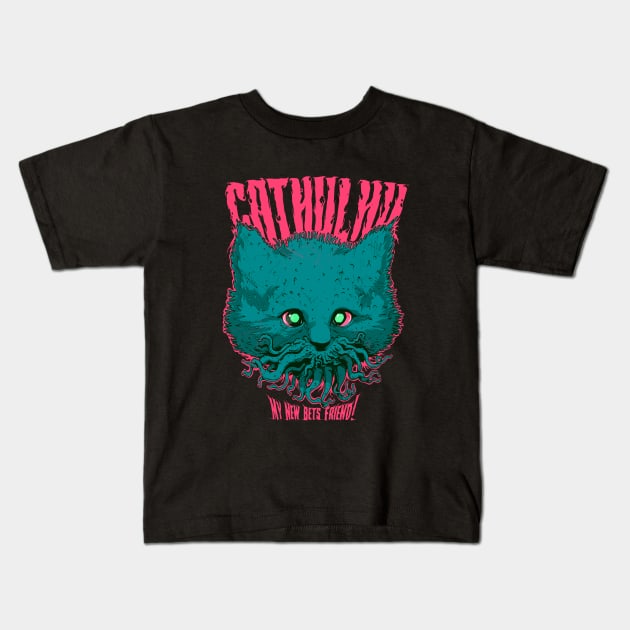 Cathulhu Kids T-Shirt by MeFO